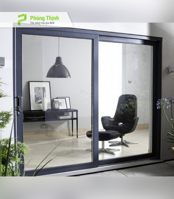 Cửa nhôm lùa 2 cánh là mẫu cửa được sử dụng phổ biến nhất hiện nay