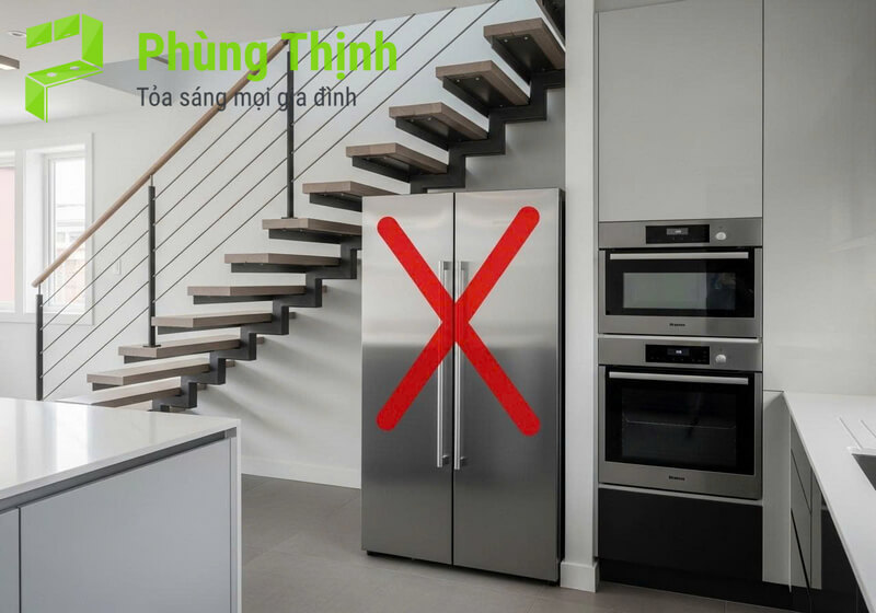 Không đặt đối diện bàn thờ hoặc nhà vệ sinh