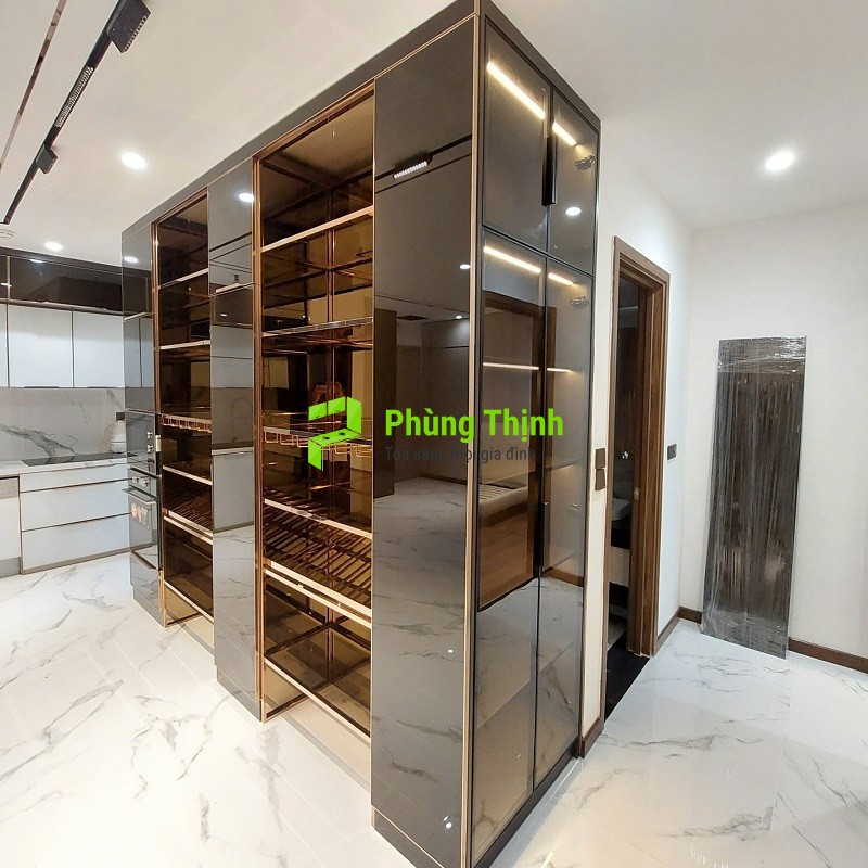 Tủ quần áo nhôm kính cửa lùa