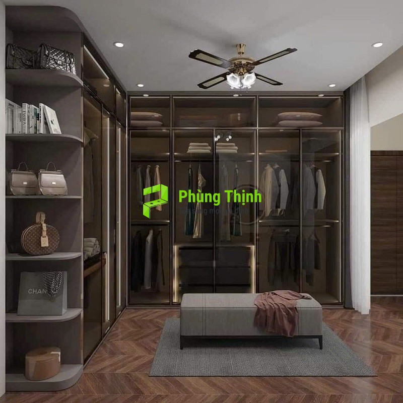 Tủ quần áo nhôm kính