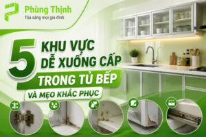 5 Vị trí khiến tủ bếp nhà bạn nhanh xuống cấp không phanh