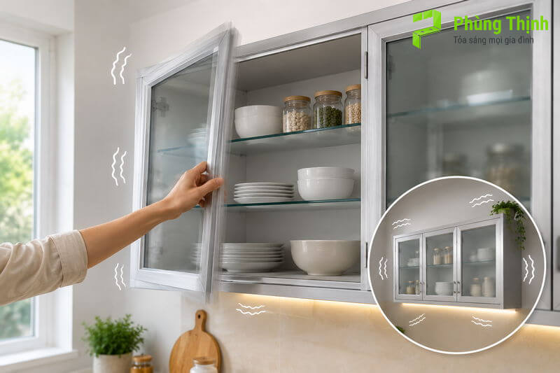 Tủ bị rung lắc khi đóng/mở hoặc sử dụng