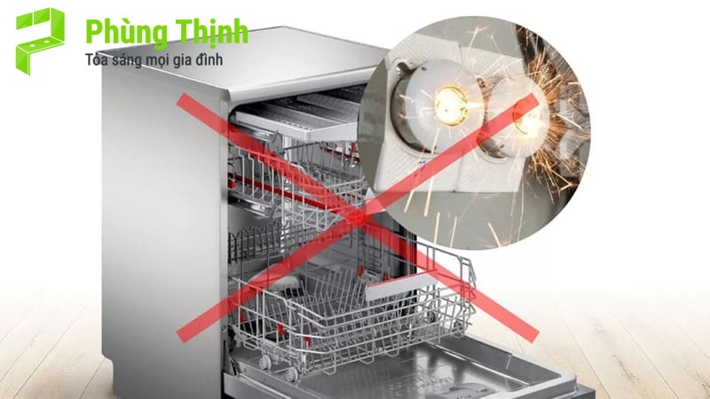 Những vị trí CẦN TRÁNH lắp đặt máy rửa chén để đảm bảo an toàn