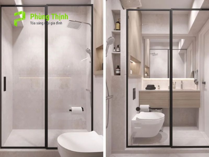 Sử dụng vách ngăn hoặc cánh tủ giả thông minh