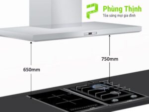 Khoảng cách tiêu chuẩn giữa bếp và máy hút mùi là bao nhiêu?
