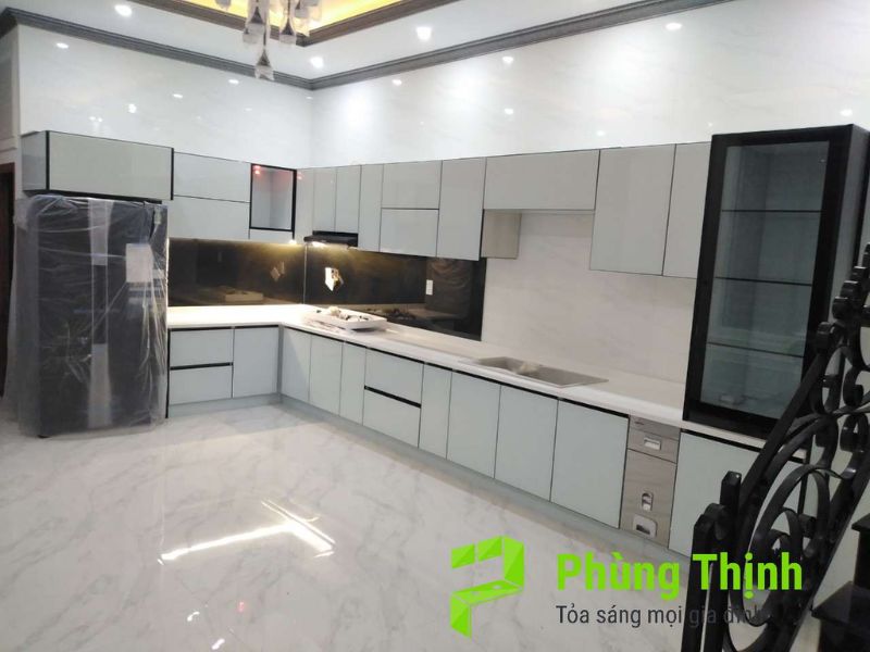 Bố trí bếp chữ L tận dụng không gian góc