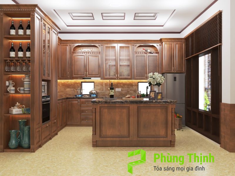 Thiết kế nhà bếp 30m2 trong thực tế